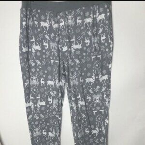 North Pole Men's Sleep Pants Gray‎ w/Deers XL